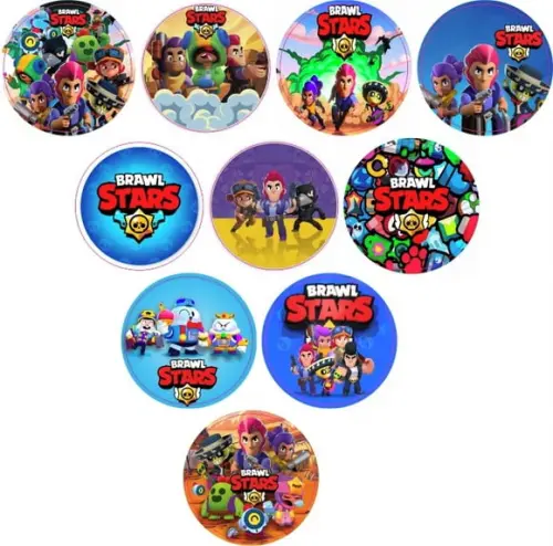 Adesivos Kit 100 Selos Brawl Stars 4cm com Recorte