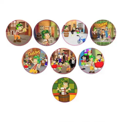 Adesivos Kit 100 Selos Chaves 4cm x 4cm com Recorte