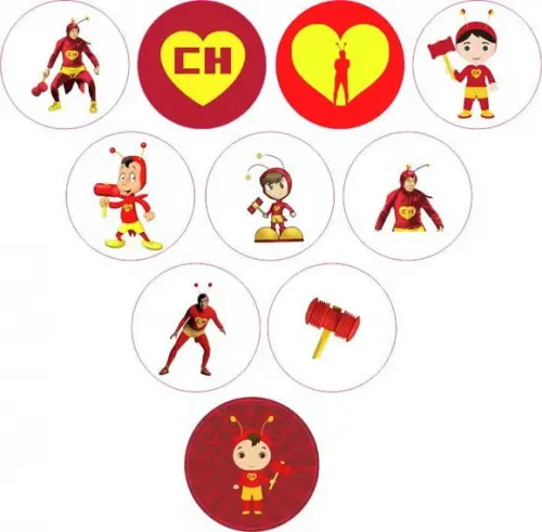 Adesivos Kit 100 Selos Chapolin 4cm x 4cm com Recorte