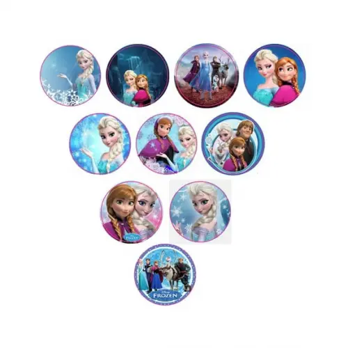 Adesivos Kit 100 Selos Frozen 4cm x 4cm com Recorte