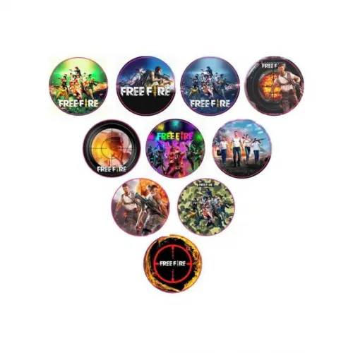 Adesivos Kit 100 Selos Free Fire 4cm x 4cm com Recorte