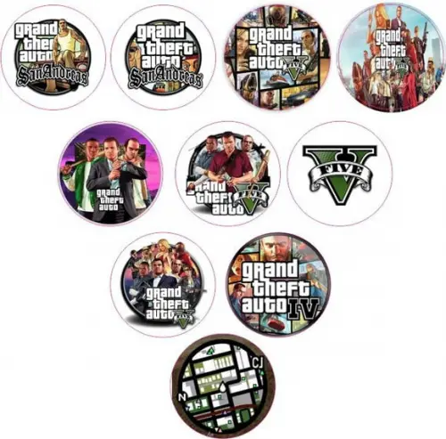 Adesivos Kit 100 Selos Gta 4cm x 4cm com Recorte