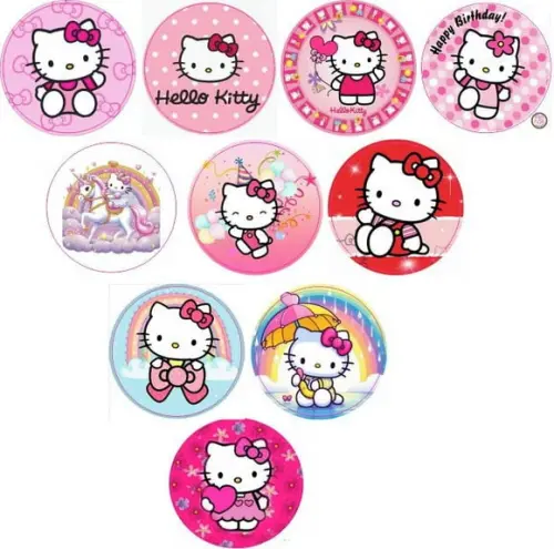 Adesivos Kit 100 Selos Hello Kitty 4cm com Recorte