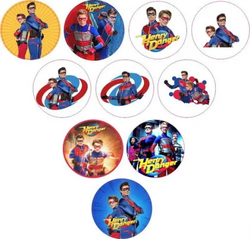 Adesivos Kit 100 Selos Henry Danger 4cm x 4cm com Recorte