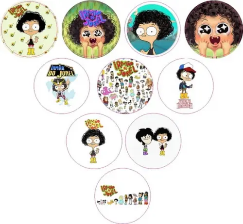 Adesivos Kit 100 Selos Jorel 4cm x 4cm com Recorte