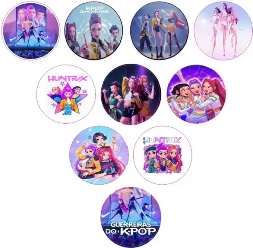 Adesivos Kit 100 Selos Kpop 4cm x 4cm com Recorte
