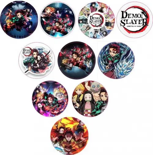 Adesivos Kit 100 Selos Kimetsu no Yaiba 4cm com Recorte