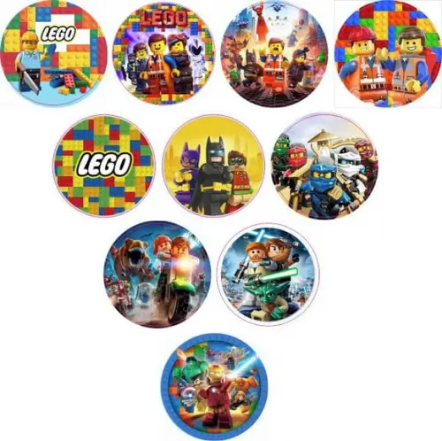 Adesivos Kit 100 Selos Lego 4cm com Recorte