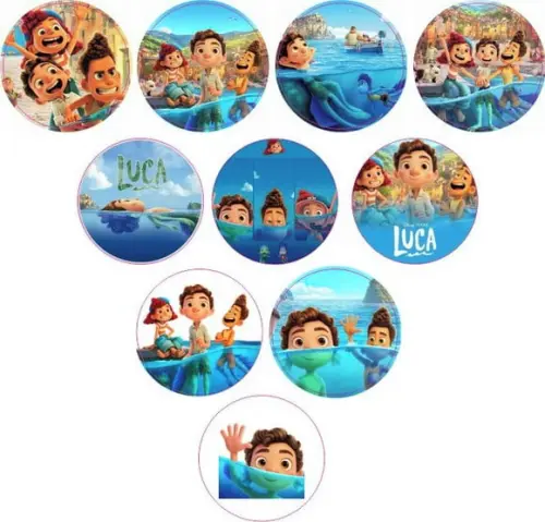 Adesivos Kit 100 Selos Luca 4cm x 4cm com Recorte