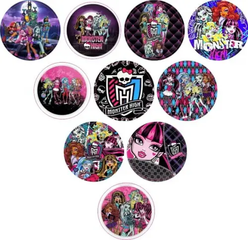 Adesivos Kit 100 Selos Monster 4cm com Recorte