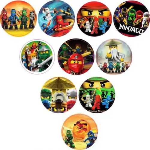 Adesivos Kit 100 Selos Ninjago 4cm x 4cm com Recorte