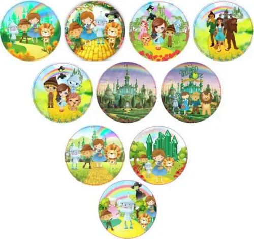 Adesivos Kit 100 Selos o Mágico de Oz 4cm com Recorte
