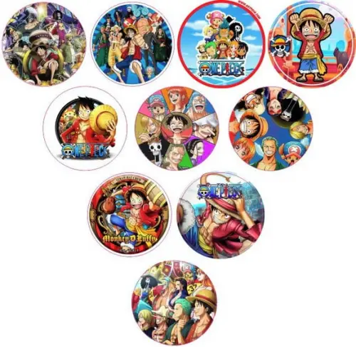 Adesivos Kit 100 Selos One Piece 4cm x 4cm com Recorte
