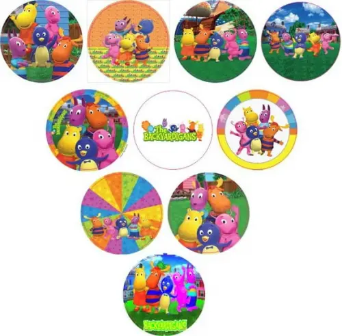 Adesivos Kit 100 Selos os Backyardigans x 4cm com Recorte