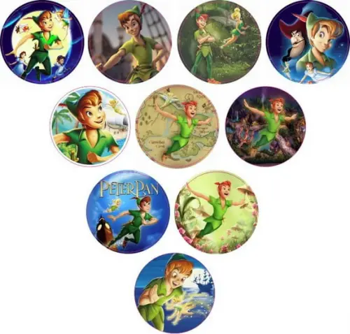 Adesivos Kit 100 Selos Peter Pan 4cm com Recorte
