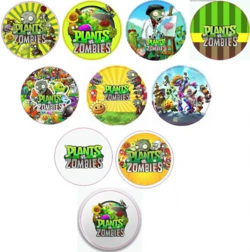 Adesivos Kit 100 Selos Plants Vs. Zombies 4 cm