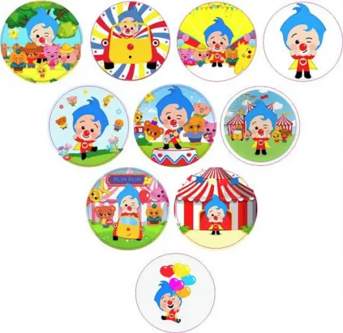 Adesivos Kit 100 Selos Plim Plim 4cm x 4cm com Recorte