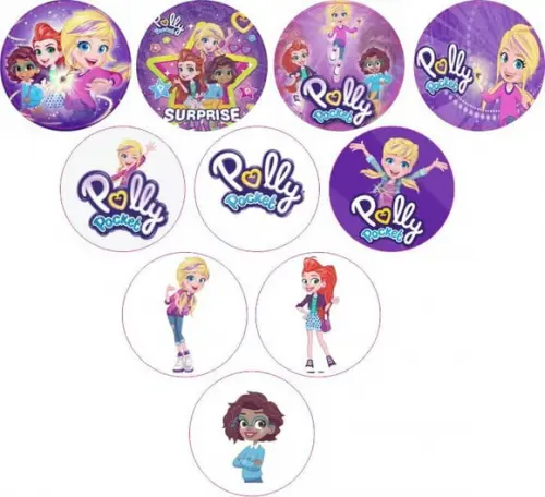 Adesivos Kit 100 Selos Polly 4cm x 4cm com Recorte