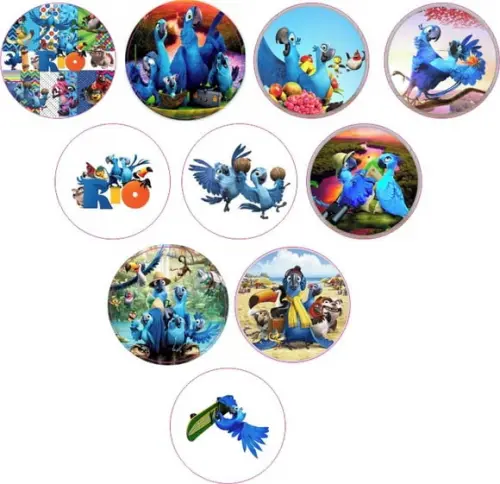 Adesivos Kit 100 Selos Rio 4cm x 4cm com Recorte