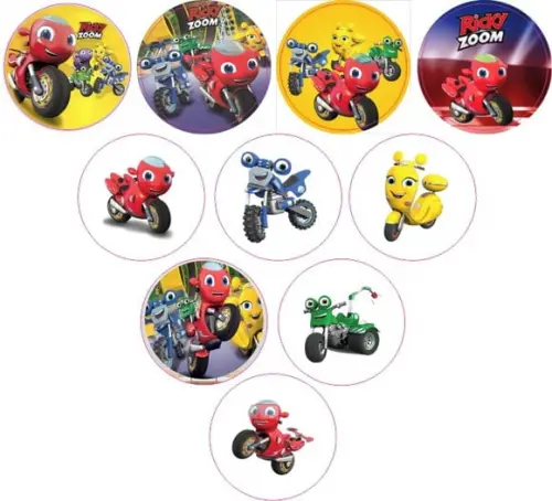 Adesivos Kit 100 Selos Ricky Zoom 4cm com Recorte