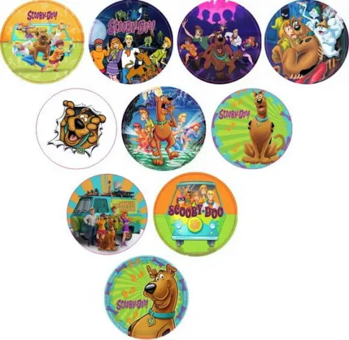 Adesivos Kit 100 Selos Scooby Doo 4cm com Recorte