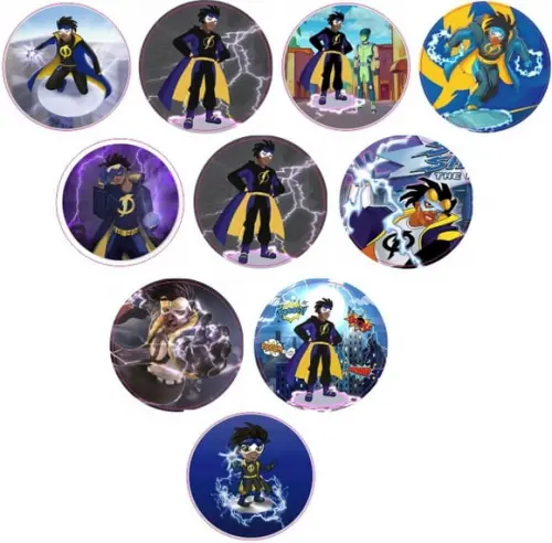 Adesivos Kit 100 Selos Shock 4cm x 4cm com Recorte