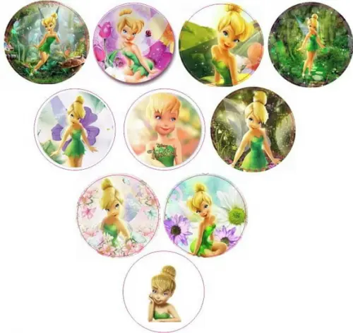Adesivos Kit 100 Selos Sininho -tinker Bell 4cm com Recorte