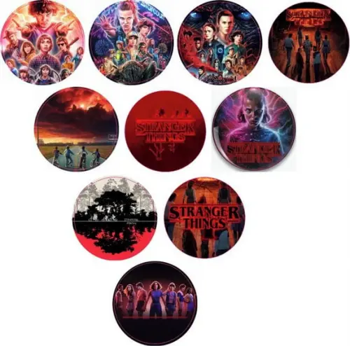 Adesivos Kit 100 Selos Stranger Things 4cm com Recorte