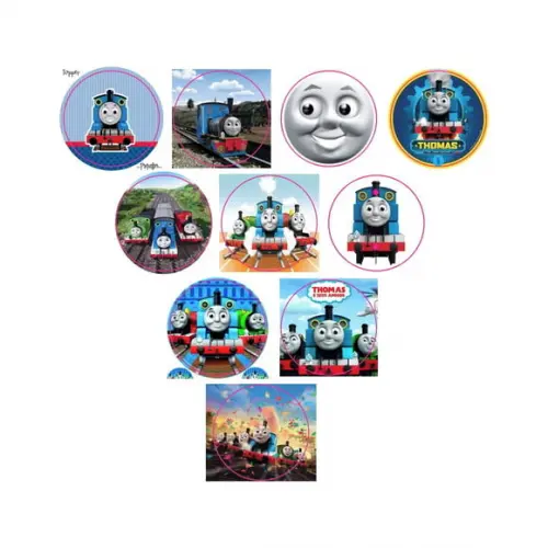 Adesivos Kit 100 Selos Thomas e Seus Amigos 4cm x 4cm com