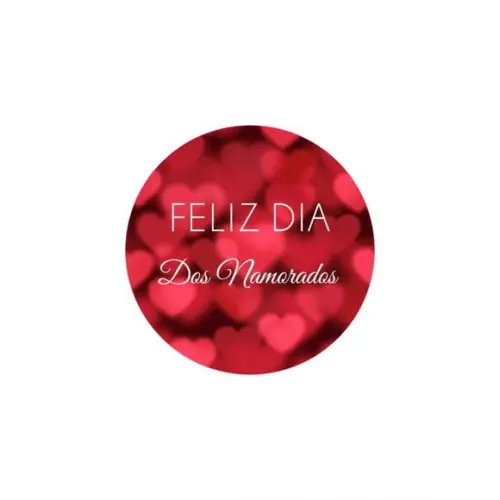 Etiq Adesivas Kit 100 Selos "feliz Dia dos Namorados"