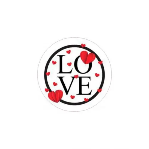 Etiq Adesivas Kit 100 Selos "feliz Dia dos Namorados Love