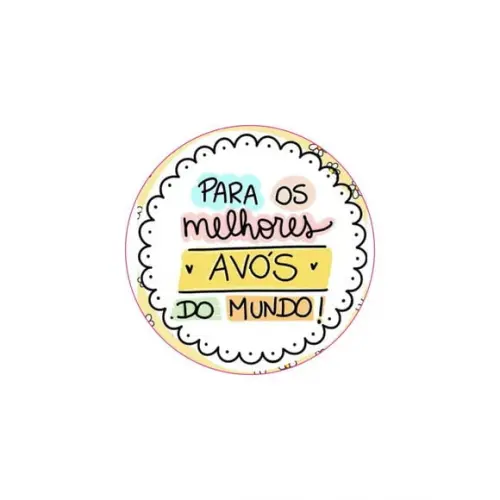 Etiquetas Adesivas Kit 100 Selos " Melhores Avós do Mundo "