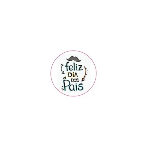 Etiquetas Adesivas Kit 100 Selos "dia dos Pais Bigode '' 4cm