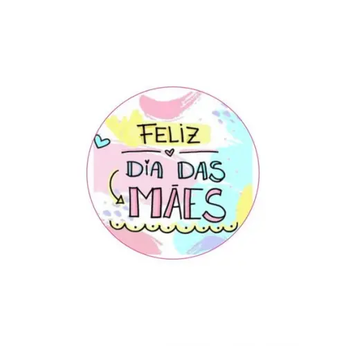 Etiquetas Adesivas Kit 100 Selos "feliz Dia das Mães " 4cm