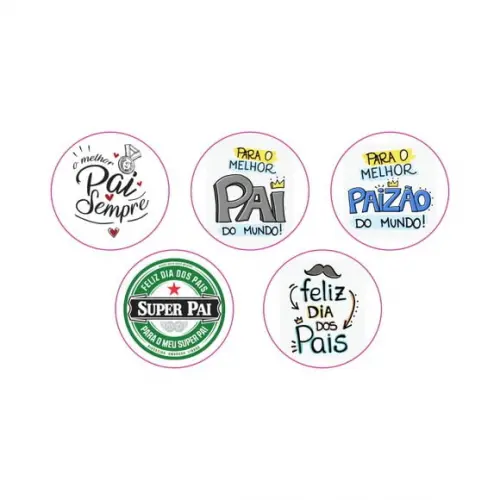 Etiquetas Adesivas Kit 100 Selos "dia dos Pais Sortidos" 4cm