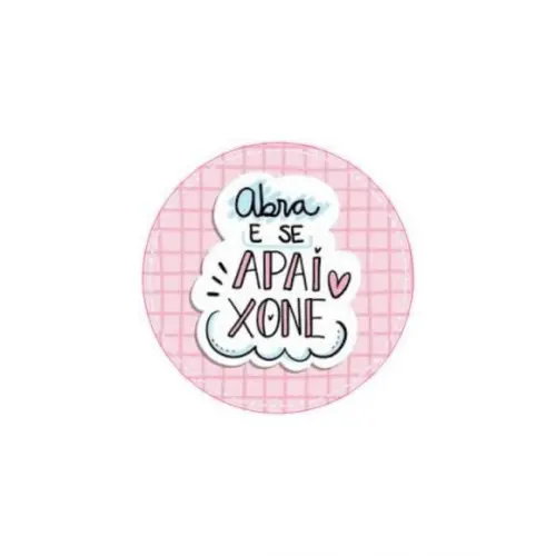 Etiquetas Adesivas Kit 100 Selos "apaixone Rosa" 4cm x 4cm c