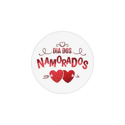 Etiquetas Adesivas Kit 100 Selos "feliz Dia dos Namorados"