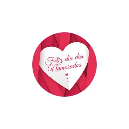 Etiquetas Adesivas Kit 100 Selos "feliz Dia dos Namorados 3"