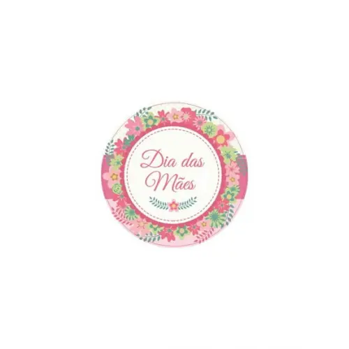Etiquetas Adesivas Kit 100 Selos "mãe Arco de Flores L" 4cm