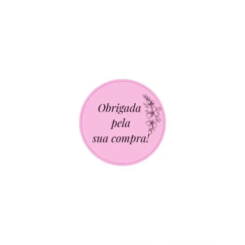 Etiquetas Adesivas Kit 100 Selos "obrigada pela Compra" 4cm