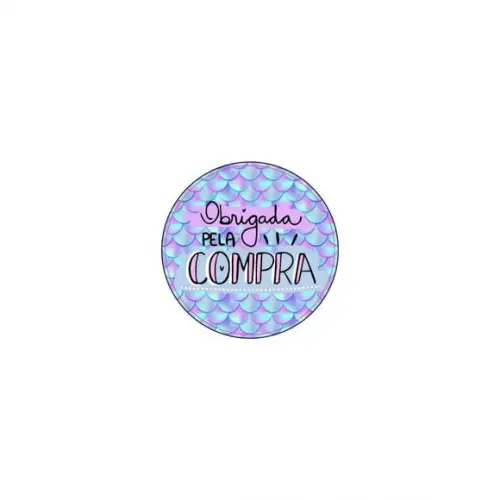 Etiquetas Adesivas Kit 100 Selos "obrigada Sereia" 4cm