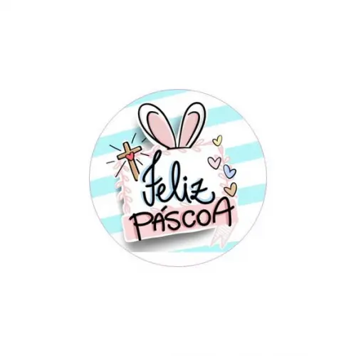 Etiquetas Adesivas Kit 100 Selos "páscoa Orelhinha" 4cm x 4c