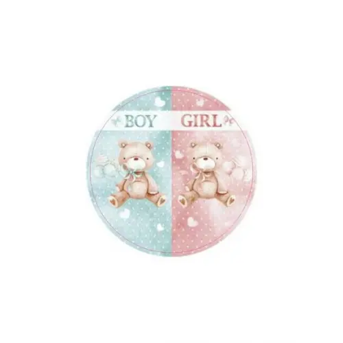 Etiquetas Adesivas Kit 100 Selos "ursinho Boy ou Girl " 4cm