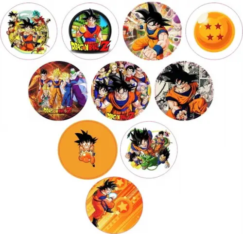 Etiquetas Adesivas Kit 100 Selos Dragon Ball 4cm x 4cm