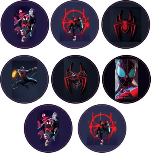 Etiquetas Adesivas Kit 100 Selos Homem Aranha Black 4cm