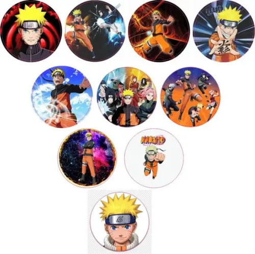 Etiquetas Adesivas Kit 100 Selos Naruto 4cm x 4cm
