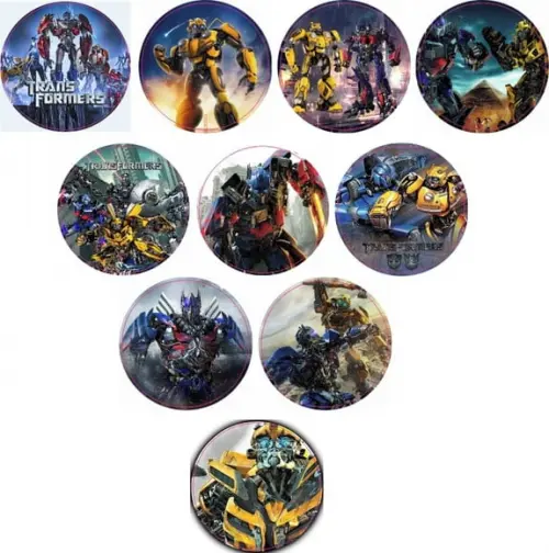 Etiquetas Adesivas Kit 100 Selos Transformers 4cm x 4cm