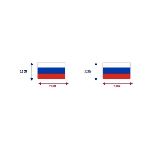 Bandeira Resinada Automotiva da Rússia