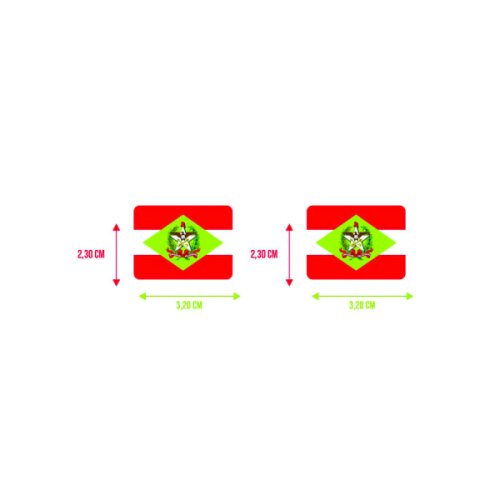 Bandeira Resinada Automotiva de Santa Catarina