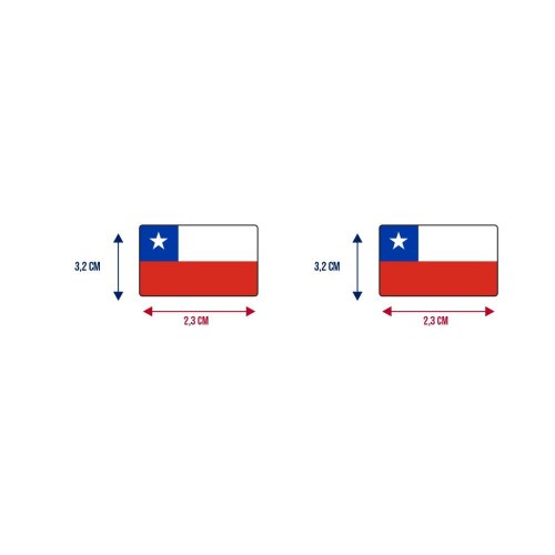 Bandeira Resinada Automotiva  do Chile